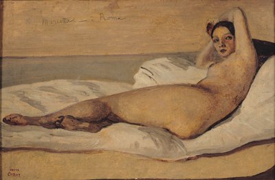 The Roman Odalisque (Marietta) 1843 by Jean Baptiste Camille Corot